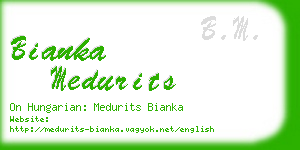 bianka medurits business card